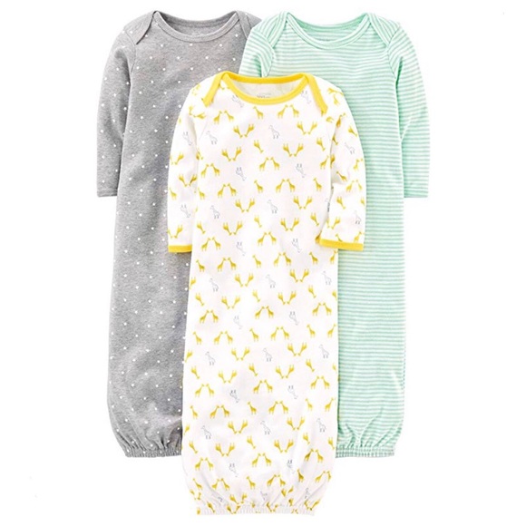 Carter's Other - Carter’s 3 Pack Boy/Girl Sleeper Gown 0-3M NWOT